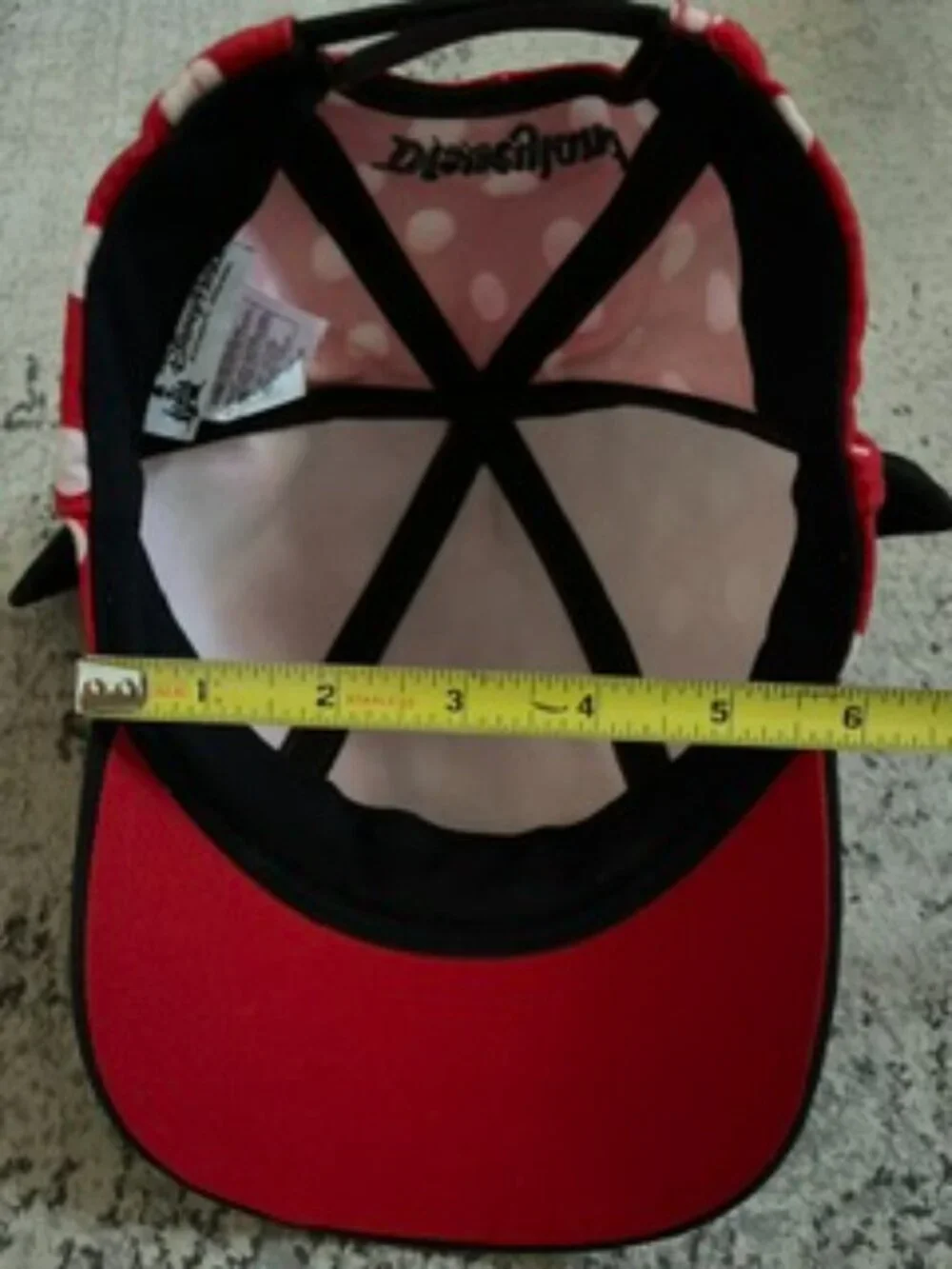 🧡3/$15 Disney Parks Minnie Mouse Red White Polka Dot Ears Snapback Youth Size